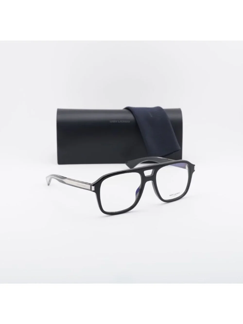 Saint Laurent SL881 OPT 001 Eyeglasses Black 55mm Aviator Frame